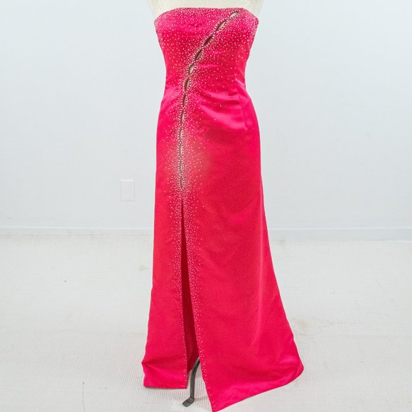 Vintage 80s 90s Barbie S Cutout Formal Gown Dress Pink - Picture 9 of 9